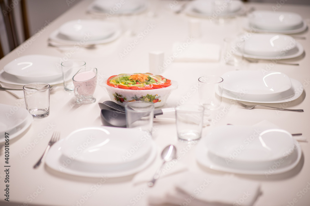 Table ready for lunch Table ready for lunch