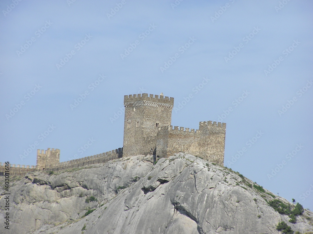 Castle medieval Crimea island