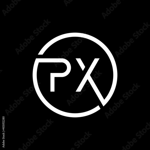 Free Download Initial PX Letter Logo Creative Typography Vector Template. Creative Circle Letter PX Logo Vector. - GFXLoad