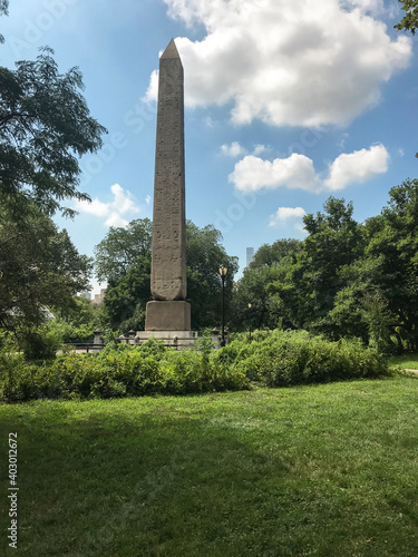 Canvas Print The obelisk at Centrol Park. Cleopatra Needle