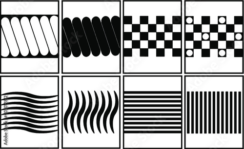 Black and white flash card with high contrast for baby vector, newborn infant Visual Stimulation Baby Card Vector