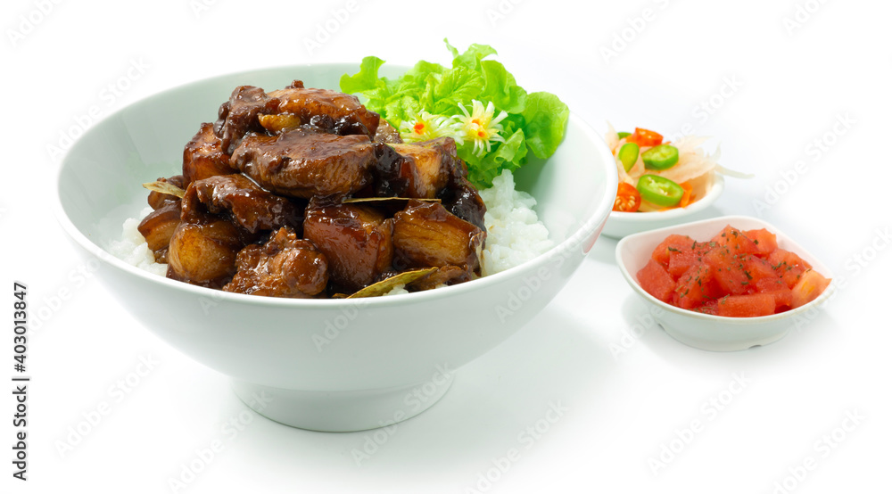 Pork Adobo Caramelised on Rice Pork Adobo Caramelised on Rice