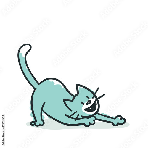 Blue Cat: playing (No. 4)