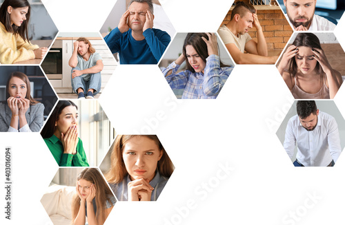 Collage of different stress...