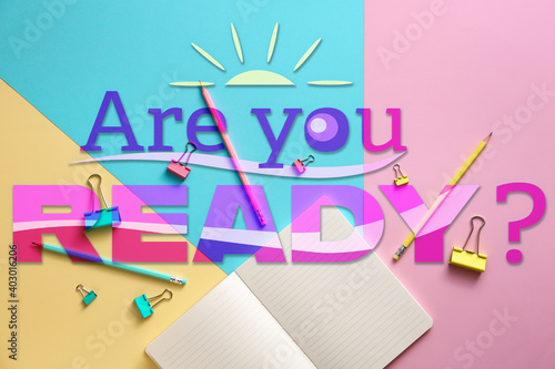 Text "Are you ready?" and s...