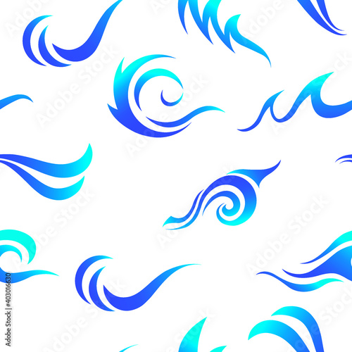 set of waves endless pattern