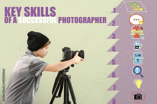 Cute little boy with camera...