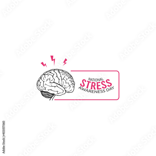 vector graphic of national stress awareness day good for national stress awareness day celebration. flat design. flyer design.flat illustration.