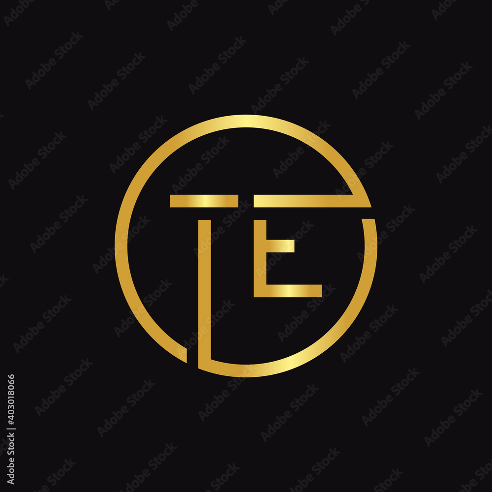 Initial Circle TE letter Logo Design vector Template. Abstract Letter TE logo Design Initial Circle TE letter Logo Design vector Template. Abstract Letter TE logo Design