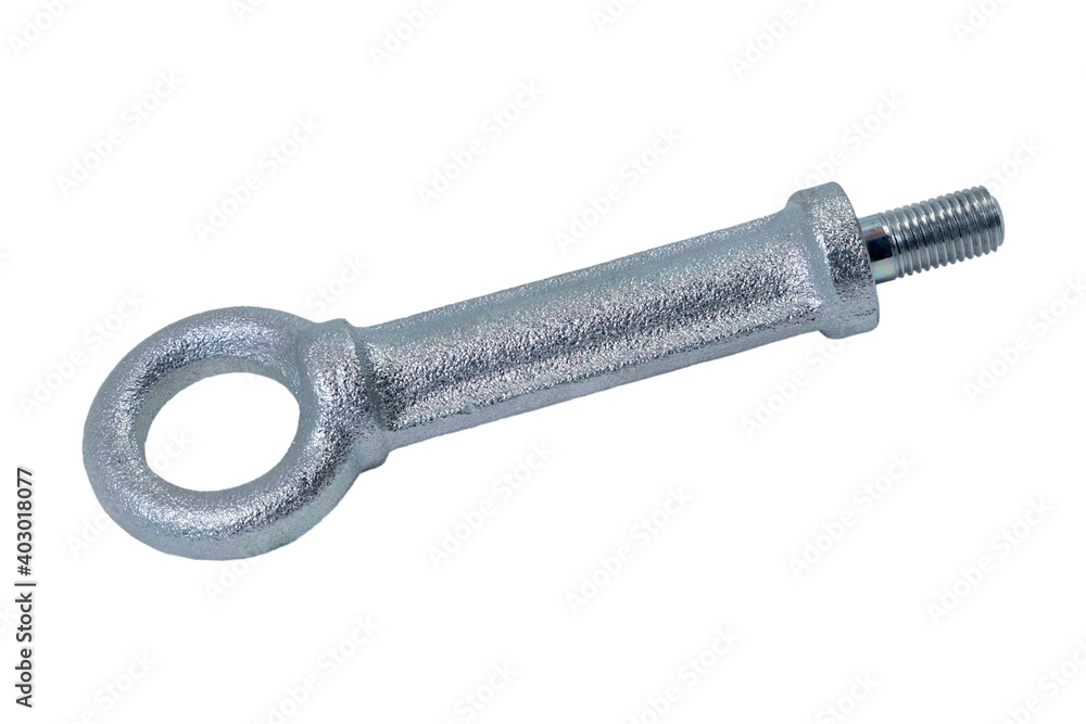 cylinder block eye bolt isolated on white background cylinder block eye bolt isolated on white background