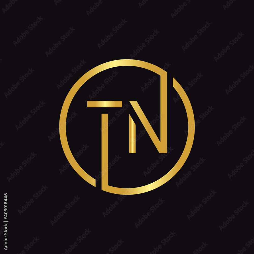 Initial Circle TN letter Logo Design vector Template. Abstract Letter TN logo Design Initial Circle TN letter Logo Design vector Template. Abstract Letter TN logo Design