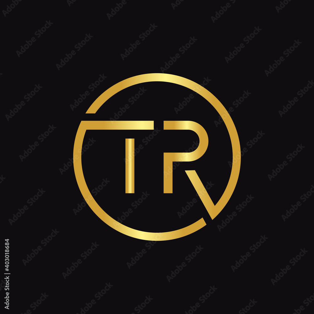 Initial Circle TR letter Logo Design vector Template. Abstract Letter TR logo Design Initial Circle TR letter Logo Design vector Template. Abstract Letter TR logo Design