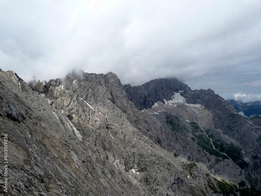 Alpspitze mountain via ferrata in Garmisch-Partenkirchen, Bavaria, Germany