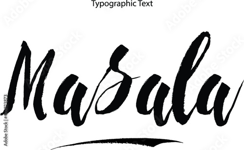 Masala Brush Typography Bold Text Phrase