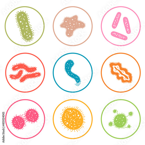 Vector virus and bacteria collection.