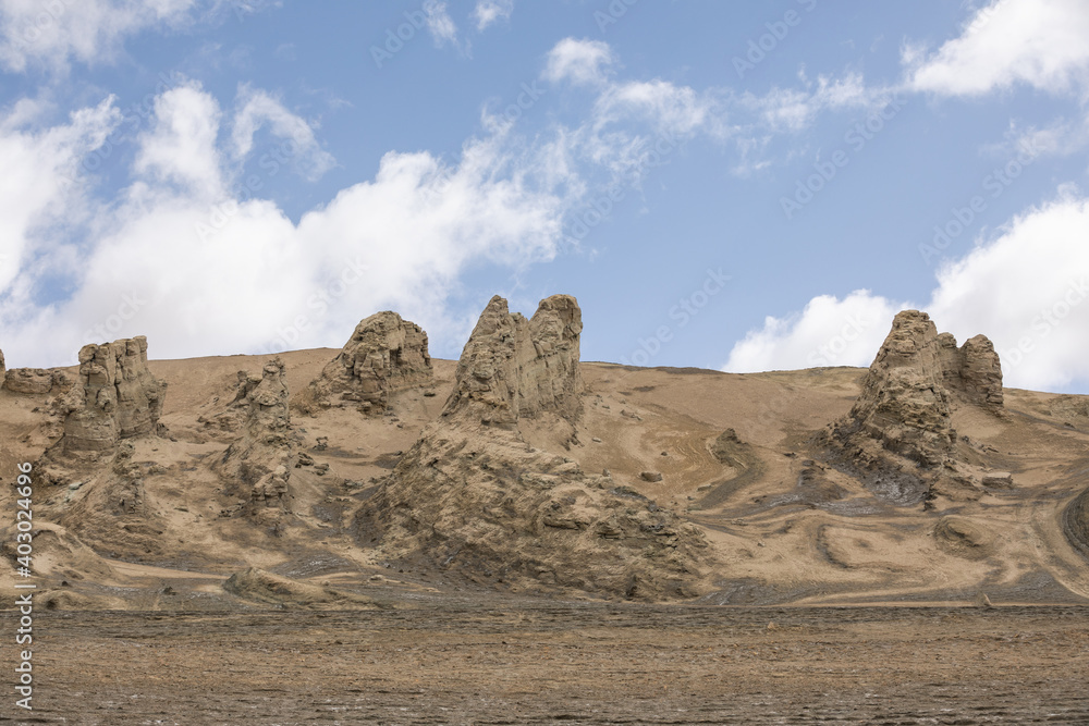 Fototapeta premium Yardang landform landscape in west of china