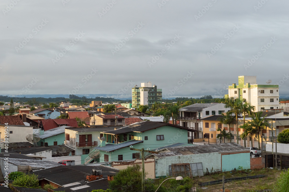 Panoramic of a poor Brazilian town