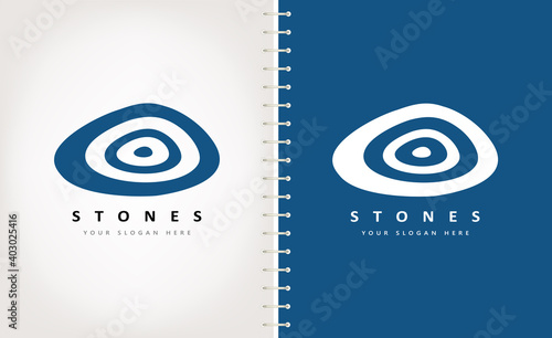 Stones logo vector. Business design.
