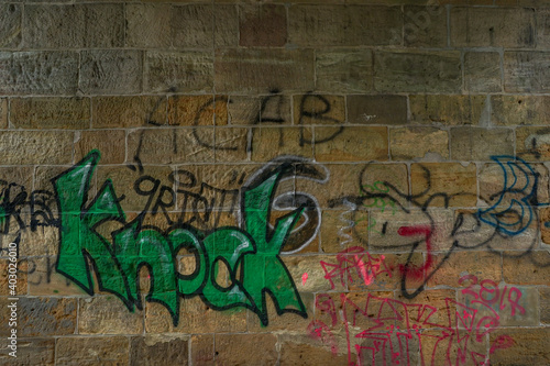 graffiti on the City wall in Amberg