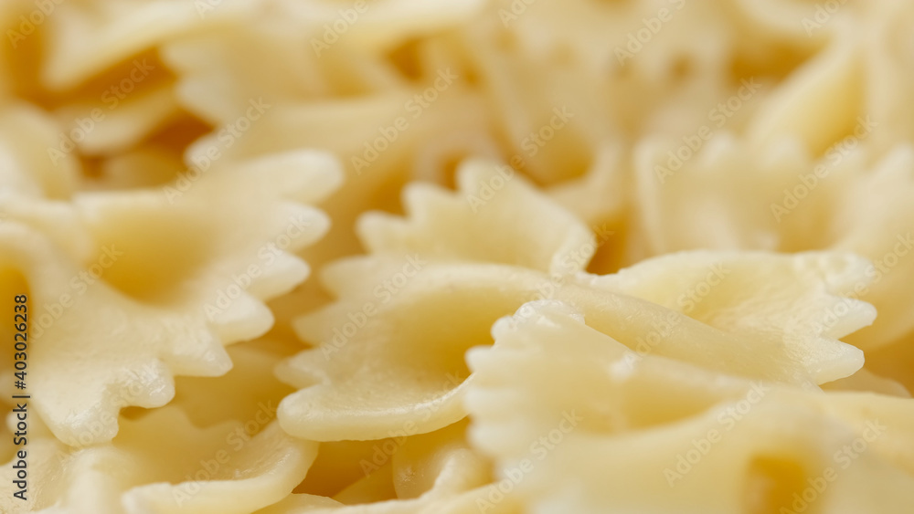 italian pasta farfalle close up italian pasta farfalle close up