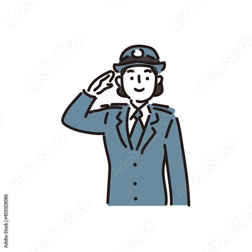 警察官として働く20代の女性