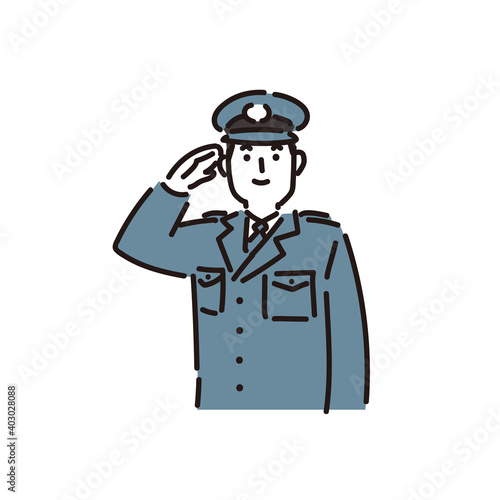 警察官として働く20代の男性