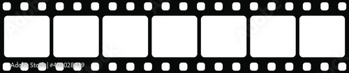 Film strip line icon in flat