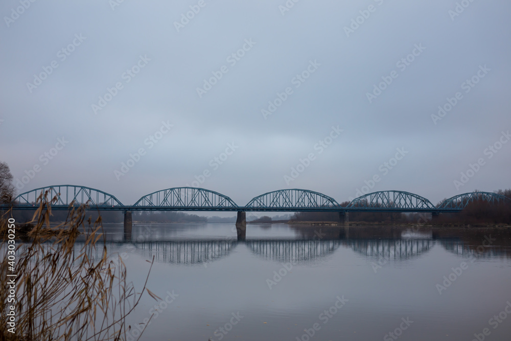 Steel road bridge over the Vistula River at Nowy Dwór Mazowiecki