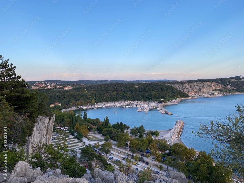 Duino - Aurisina Sistiana Portopiccolo zwischen Venedig und Triest in der Nähe von Monfalcone Grado und Bibione - Sonnenuntergang am Rilke Wanderweg