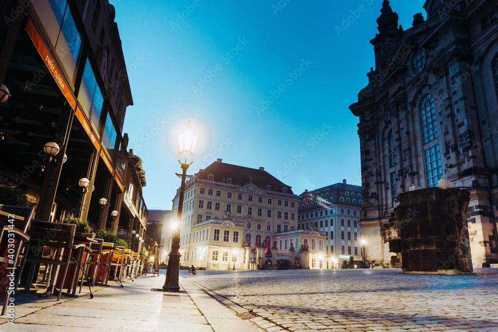 DRESDEN, GERMANY - July 23, 2017: Street view of downtown Dresden, Germany