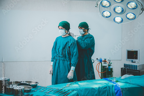 surgeon doctor person team working in hospital, health care medicine and surgical concept