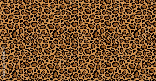 Panther leather tracery background. Camouflage yellow panther spots with black jaguar outlines in orange cheetah vector color.