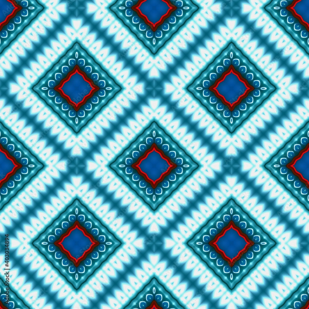 Seamless pattern with symmetric geometric ornament. Seamless pattern with symmetric geometric ornament.