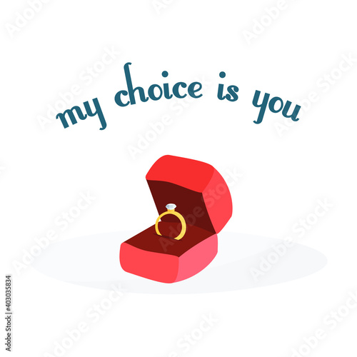 My choice is you! Ring in a box