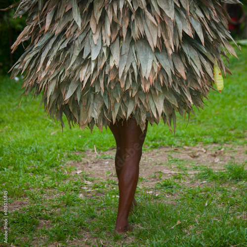 Duk duk during a Tubuan dance, East New Britain Province, Rabaul, Papua New Guinea photo