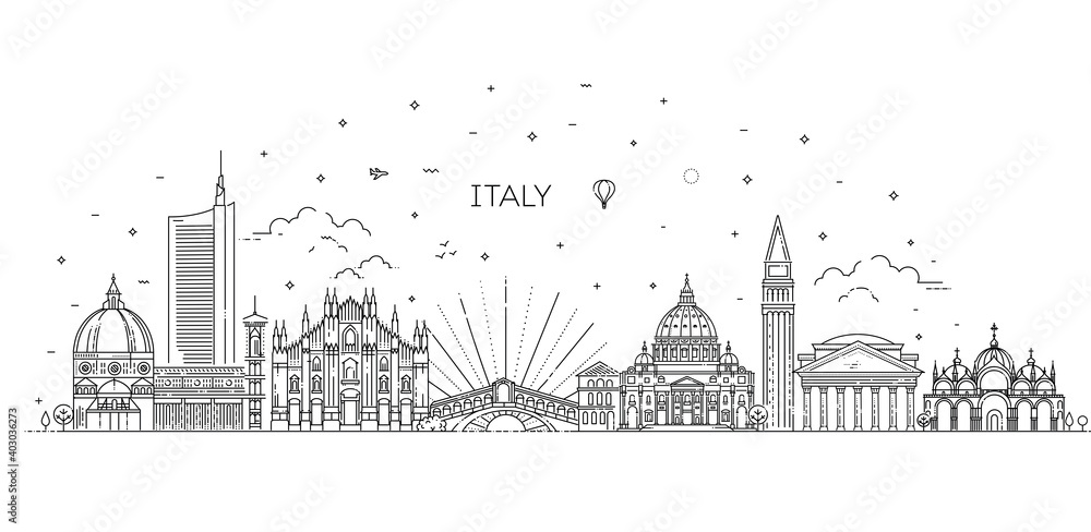 Linear  icon for Italy