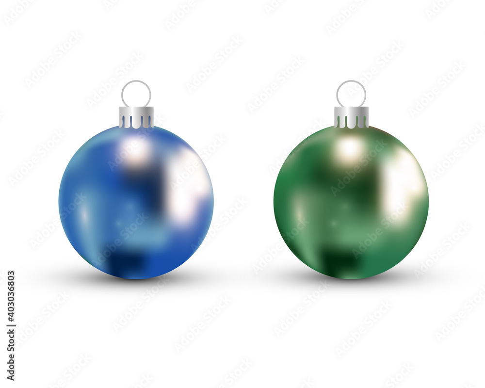 Abstract realistic 3D Christmas balls background vector illustration Abstract realistic 3D Christmas balls background vector illustration