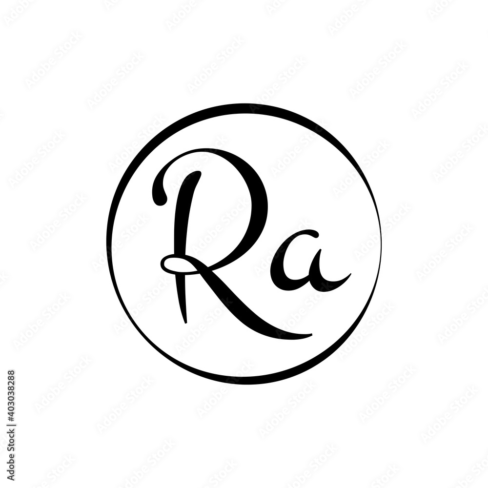 Initial ra letter Logo Design vector Template. Abstract Script Letter ra logo design. Initial ra letter Logo Design vector Template. Abstract Script Letter ra logo design.