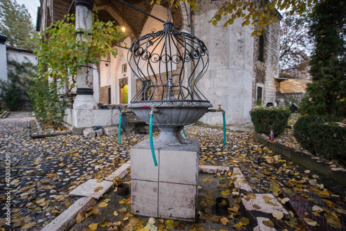 Mosque with fountain in front Sadrvan photo