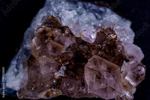Smoky quartz, closeup of the stone