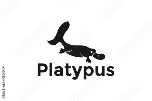 platypus logo design graphic abstract
