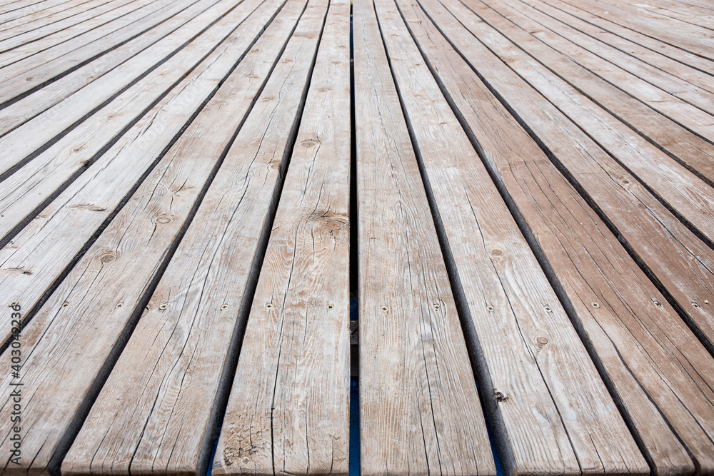 Wooden flooring from old faded pine boards. Wooden flooring from old faded pine boards.