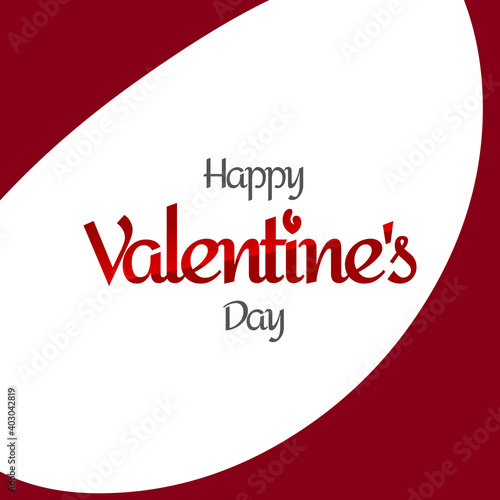 Happy Valentine day background with lettering typography.