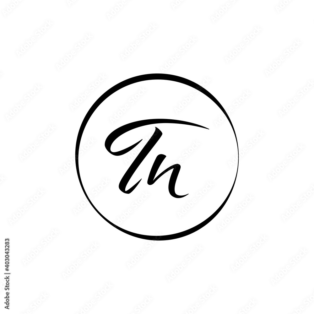 Initial TN letter Logo Design vector Template. Abstract Script Letter TN logo Design Initial TN letter Logo Design vector Template. Abstract Script Letter TN logo Design