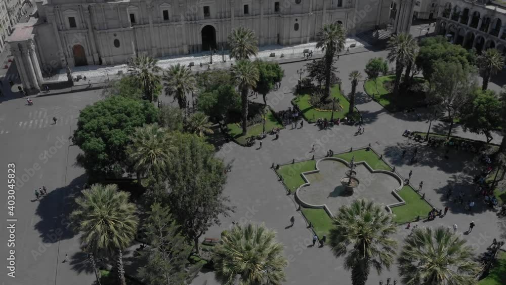 Aerial view of the cathedral church of Arequipa, Peru Aerial view of the cathedral church of Arequipa, Peru