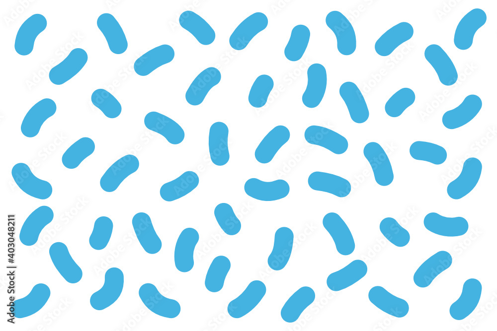 Abstract seamless pattern with blue beans Abstract seamless pattern with blue beans