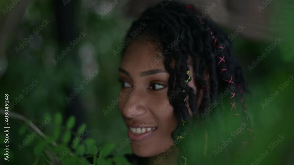 Intimate portrait of attractive afro latina woman Intimate portrait of attractive afro latina woman