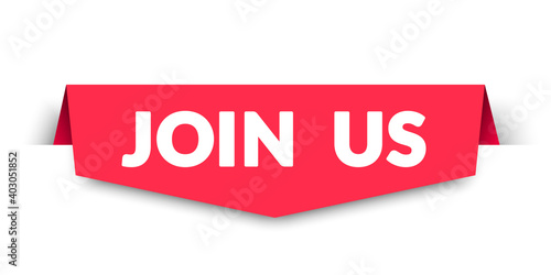 Vector Illustration Join Us Bookmark Label