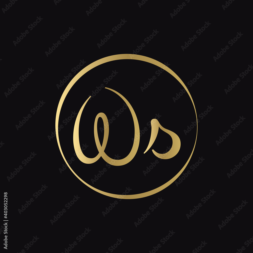 Creative WS letter Logo Design vector Template. Abstract Script Letter WS Logo Design Creative WS letter Logo Design vector Template. Abstract Script Letter WS Logo Design