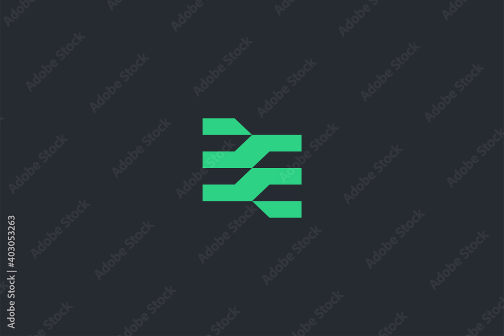 Minimal Modern Abstract Letter N Dark Background Logo Template Minimal Modern Abstract Letter N Dark Background Logo Template
